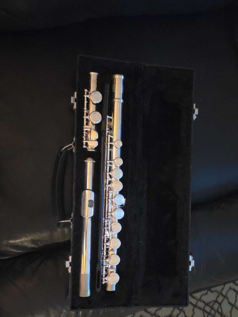 Flute Bundy Beginner Musical Instrument with Padded case & cleaning stick.